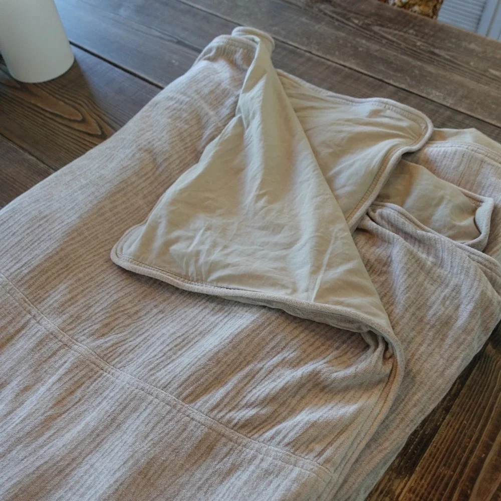 West Elm Chenille Duvet Cover Full/Queen Taupe Beige Textured Viscose Cotton